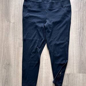 ✨ ATHLETA Tailored Black Ankle Pants w/ Zipper Detail – Size 2X ✨